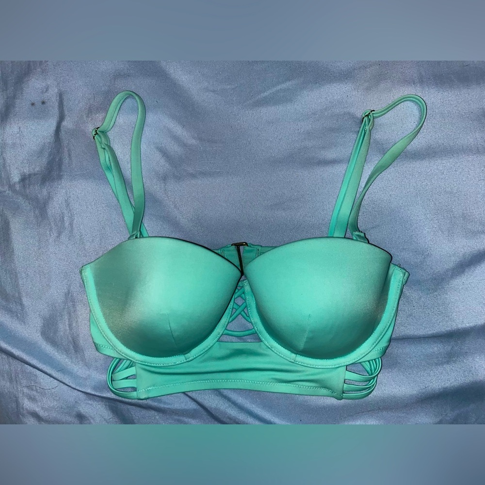 Victorias Secret green bathing suit top - 34D